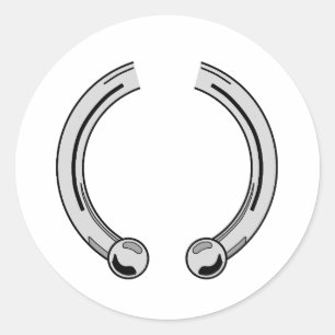 Sticker Rond Faux Silver Piecing