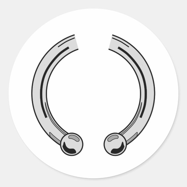 Sticker Rond Faux Silver Piecing (Devant)