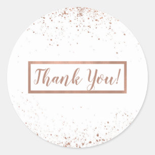 Sticker Rond Faveur chic moderne fascinante de mariage de rose