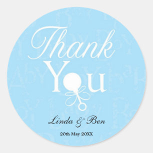 Sticker Rond Faveur de baby shower