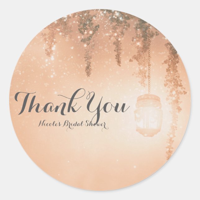 Sticker Rond Faveur de Baby Shower Rustique Forestière Rêveuse  (Devant)