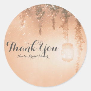 Sticker Rond Faveur de Baby Shower Rustique Forestière Rêveuse 