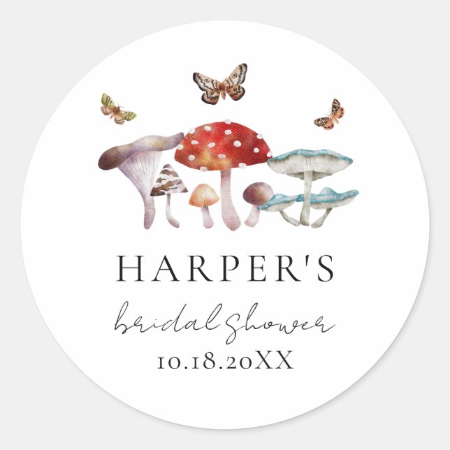 Sticker Rond Faveur de Baby Shower sur le thème de la Forêt de  (Devant)