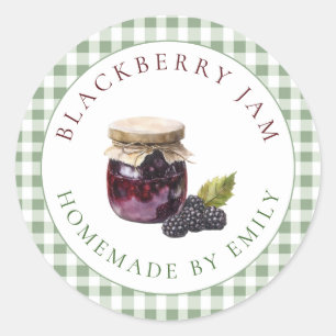 Sticker Rond Faveur de confiture de mûre pour la douche de mari