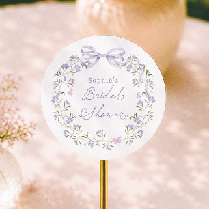 Sticker Rond Faveur de Fête de Mariage Cottagecore Fleur Sauvag