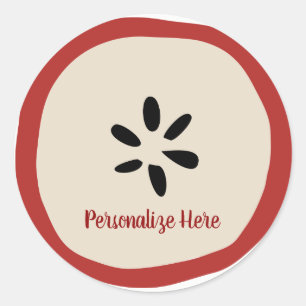 Sticker Rond Faveur de fête de pomme de campagne rustique