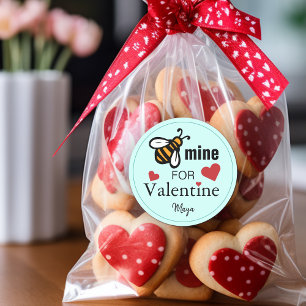 Sticker Rond Faveur de la Saint-Valentin pour abeille mienne