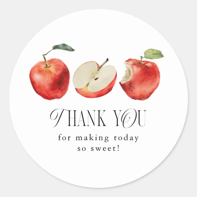 Sticker Rond Faveur de mariage So Sweet Apple   (Devant)
