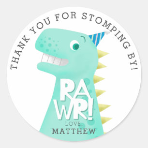 Sticker Rond Faveur de Merci de fête d'anniversaire de