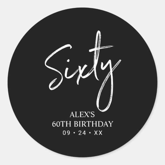 Sticker Rond Faveur de remerciement pour une fête d'anniversair (Devant)