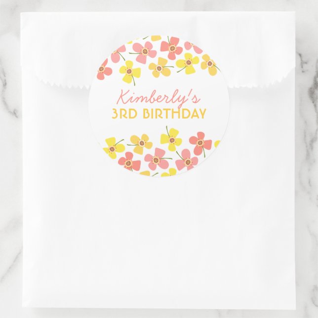 Sticker Rond Faveurs de fête pour fille Chic Pop avec des pâque (Sac)