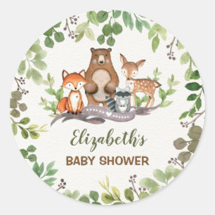 Sticker Rond Faveurs de Merci d'animaux de bébé de région