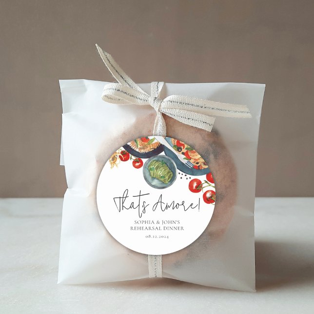 Sticker Rond Faveurs de nourriture italienne à l'aquarelle C'es (Créateur téléchargé)