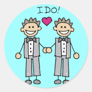 Sticker Rond Faveurs du mariage gay