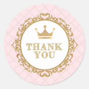 Sticker Rond Faveurs royales d'anniversaire d'autocollant de