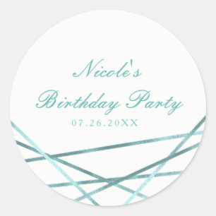 Sticker Rond Favori de fête glamour lignes géométriques moderne