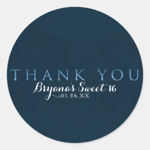 Sticker Rond Favori de fête personnalisé en feuille faux brilla