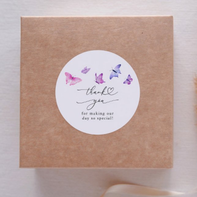 Sticker Rond Favori de mariage papillons capricieux   (Créateur téléchargé)