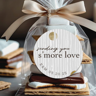 Sticker Rond Favori de mariage S'mores "En vous envoyant encore