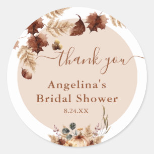 Sticker Rond Favori de remerciement de Baby Shower Bohème d'aut