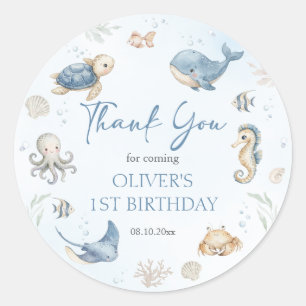 Sticker Rond Favori de remerciement pour le 1er anniversaire d'