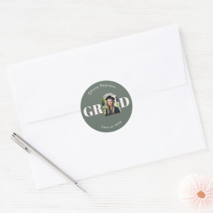Sticker Rond Favori de remise de diplôme avec arche de photo ve