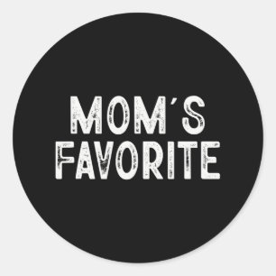 Sticker Rond Favorite de maman Favorite Funny Moms Favorite fêt