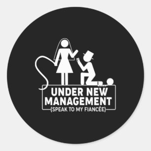 Sticker Rond Favors de fête de bachelorette sous nouvelle direc