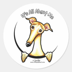Sticker Rond Fawn Greyhound IAAM