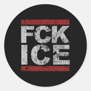 Sticker Rond Fck Ice déprimé