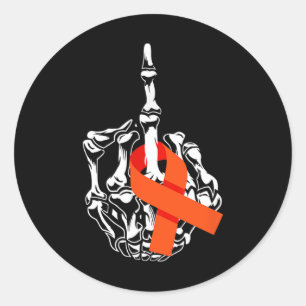 Sticker Rond Fck Leukémie Cancer Moyenne Doce Leucémie Cancer
