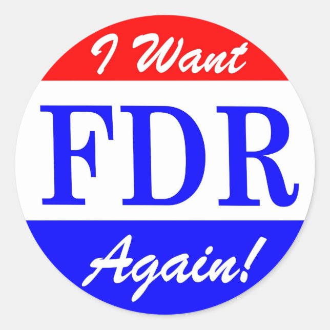 Sticker Rond FDR - Le plus grand hommage du président américain (Devant)