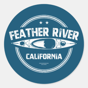 Sticker Rond Feather River, Californie