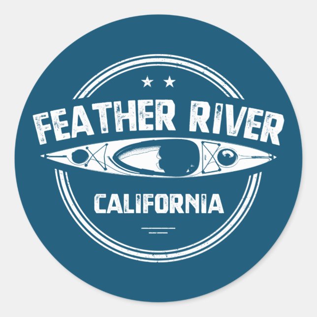 Sticker Rond Feather River, Californie (Devant)