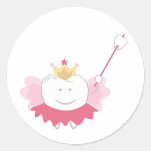 Sticker Rond Fée de dents