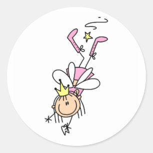 Sticker Rond Fée de dents sur l'autocollant de travail