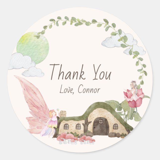 Sticker Rond Fée de la terre (Devant)