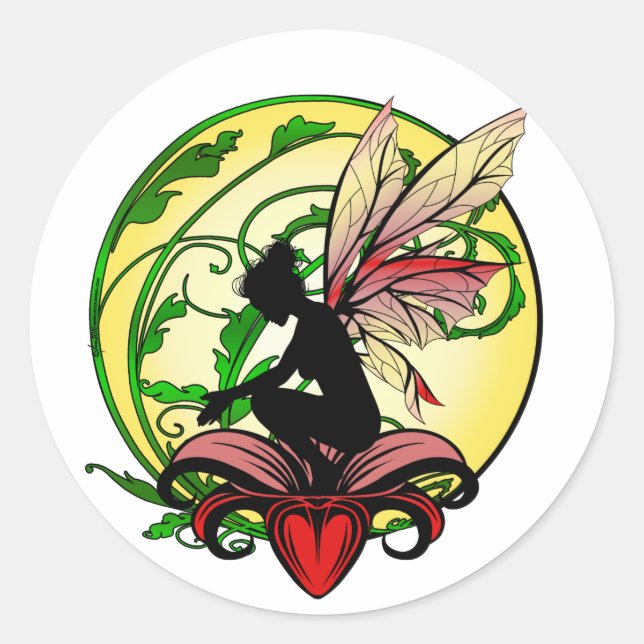 Sticker Rond Fée de l'ombre de Lily (Devant)