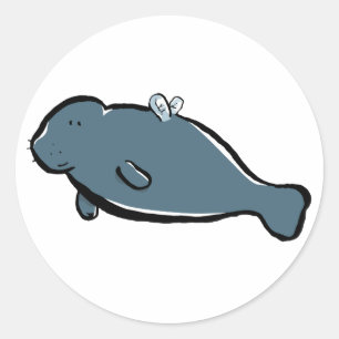 Sticker Rond fée de manatee