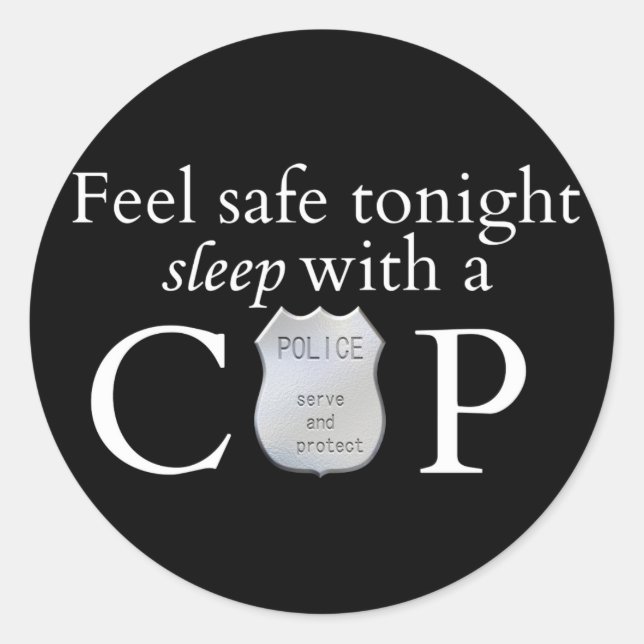 Sticker Rond Feel safe tonight ! (Devant)