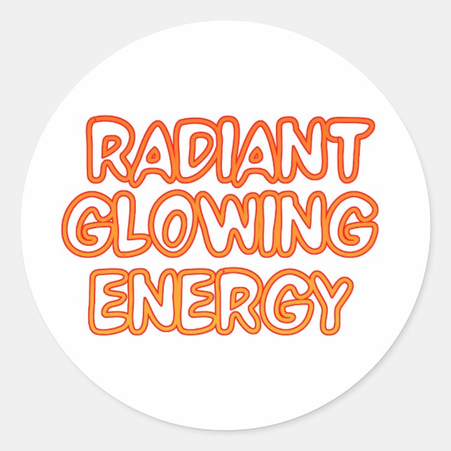 Sticker Rond Feel the Glow (Devant)