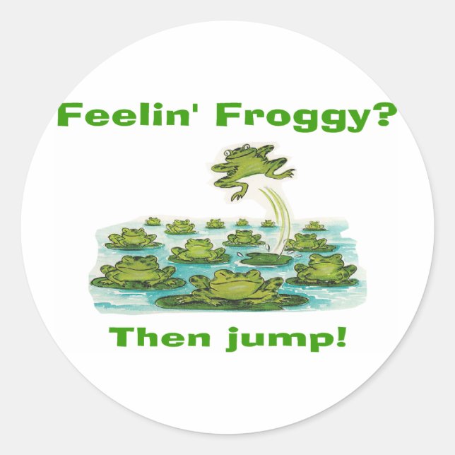 Sticker Rond feelin froggy (Devant)