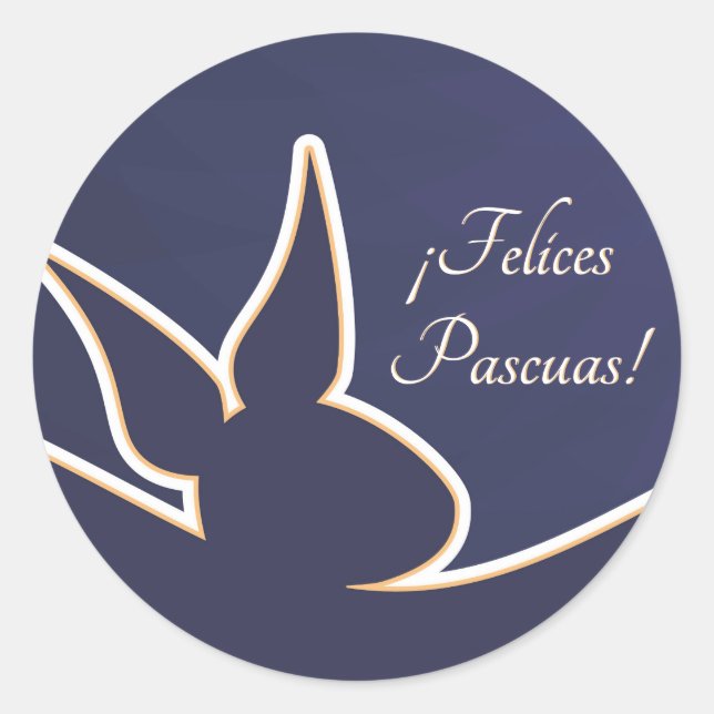 Sticker Rond Felices Pascuas | Happy Easter (Devant)