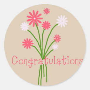 Sticker Rond Félicitations