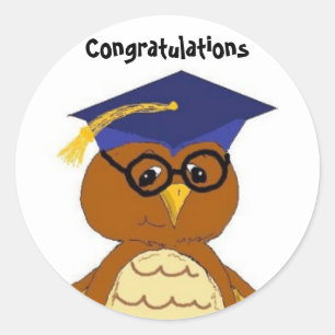Sticker Rond Félicitations au diplômé