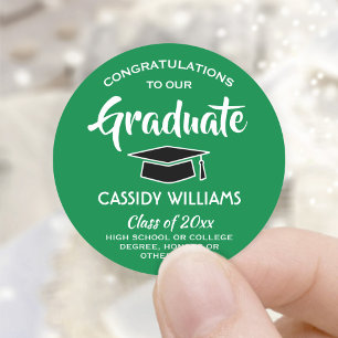 Sticker Rond Félicitations au diplômé Cérémonie de remise des d
