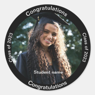 Sticker Rond Félicitations aux diplômés photo