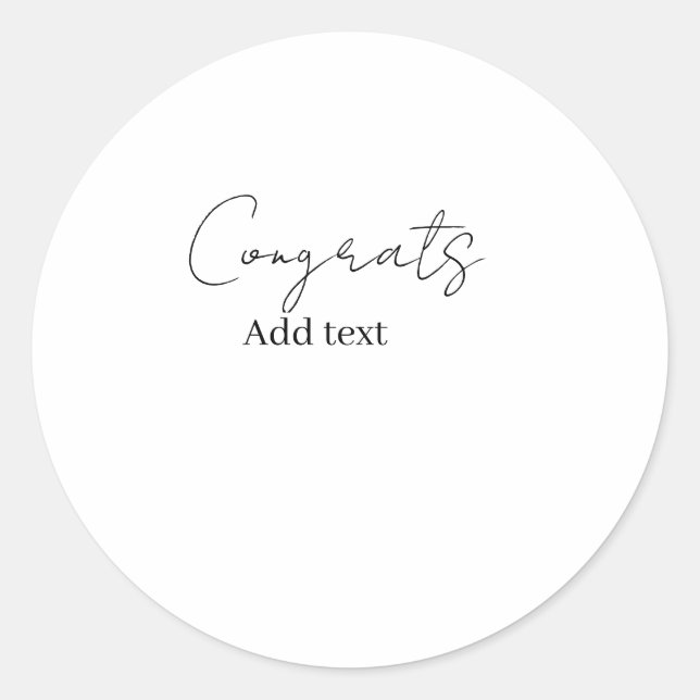 Sticker Rond Félicitations diplômé nom date  (Devant)