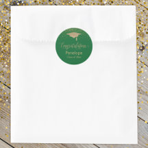 Félicitations Gold Confetti Graduation Green