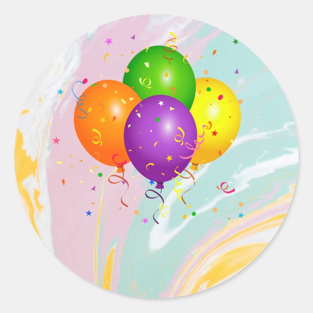 Sticker Rond Félicitations modèle (Devant)